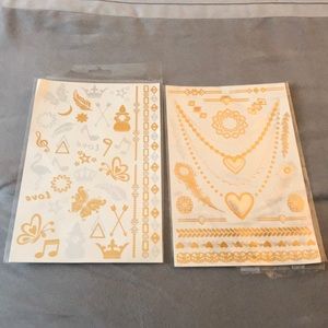Gold/Silver metallic henna tattoos
